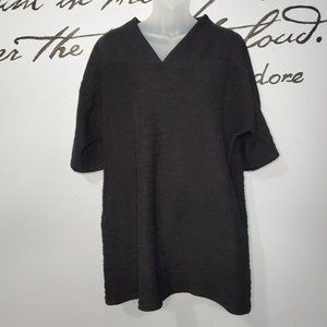 BEwear Black Knit Textured Tunic w/ Pockets, XL